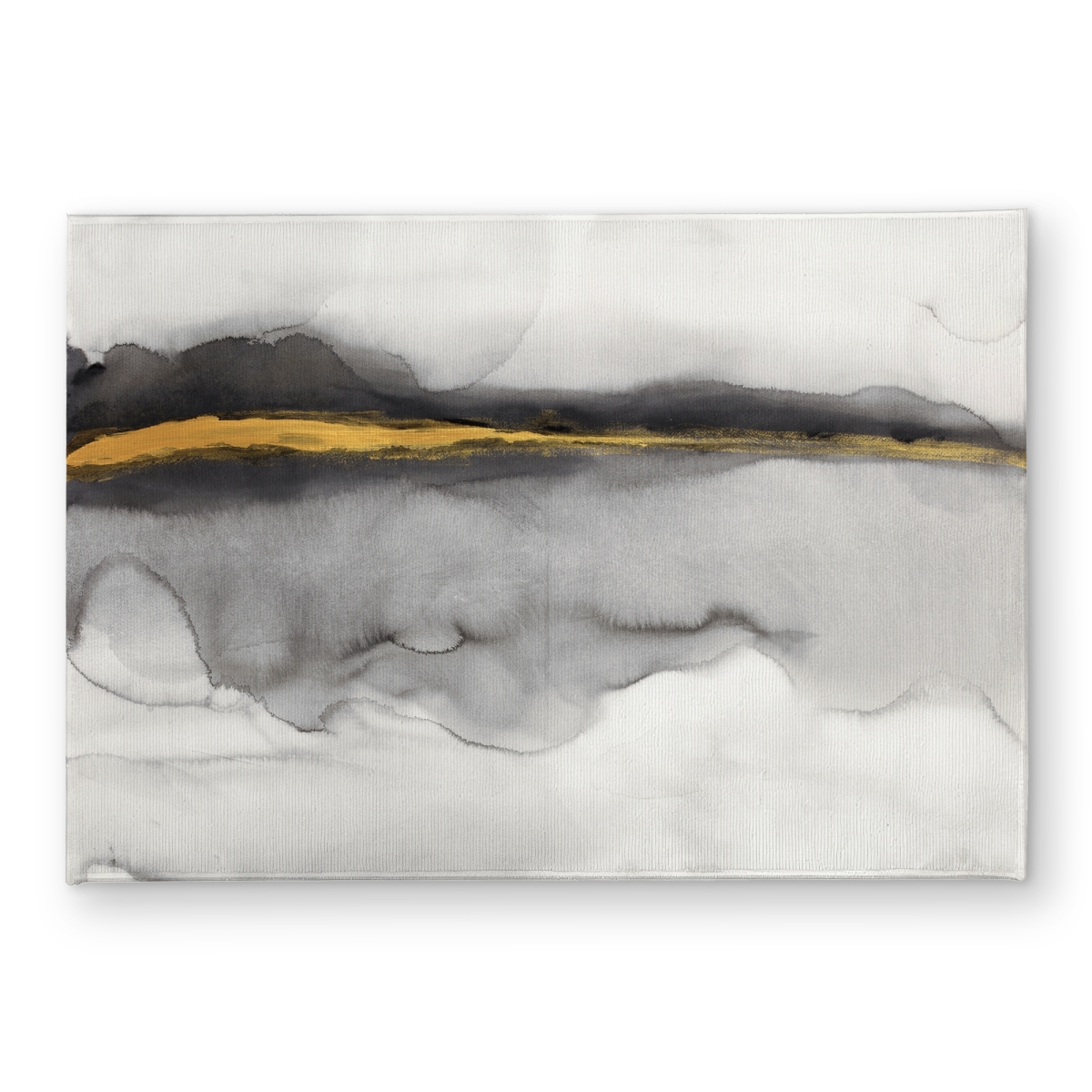 CODM1724VMXCOK 17 x 24 in. Gold Stripe Abstract Door Mat - White Indoor Outdoor Decor