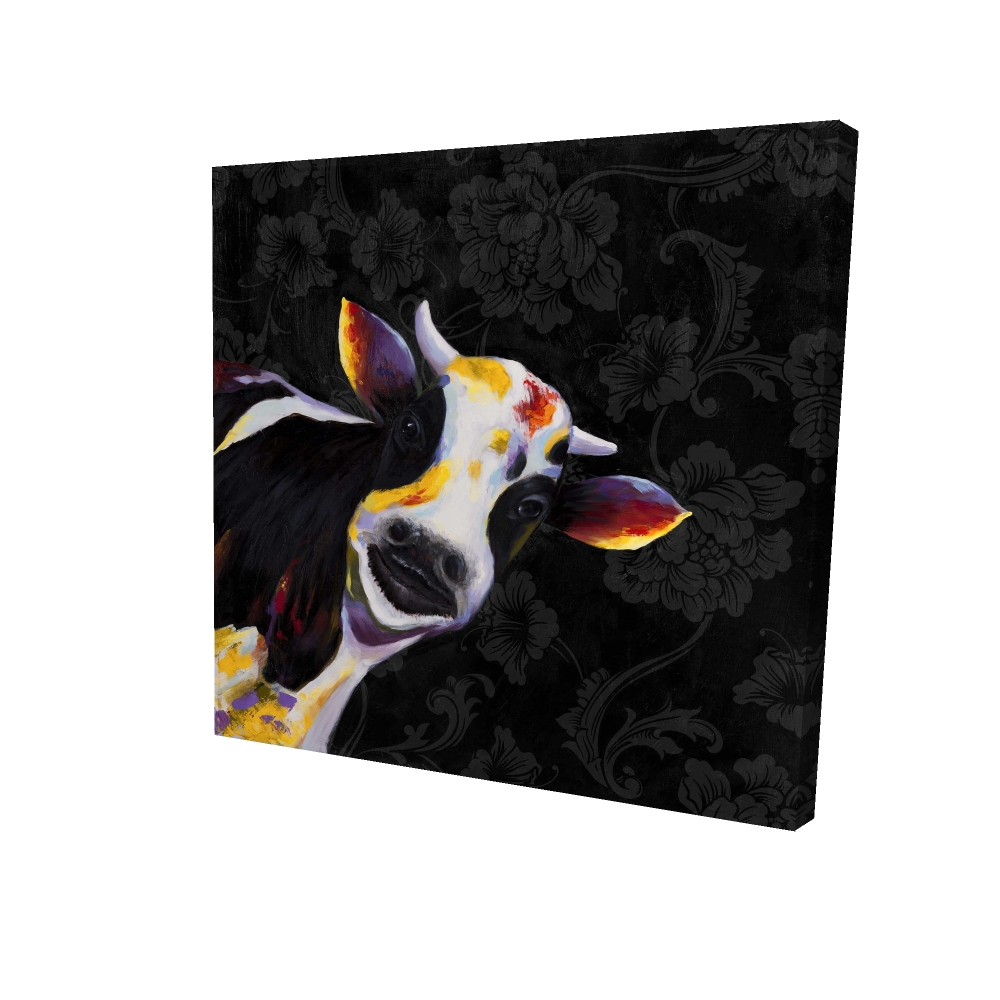 2080-3636-AN119-1 36 x 36 in. Funny Cow - Farm Animals Canvas for Home Decor - Unique Art