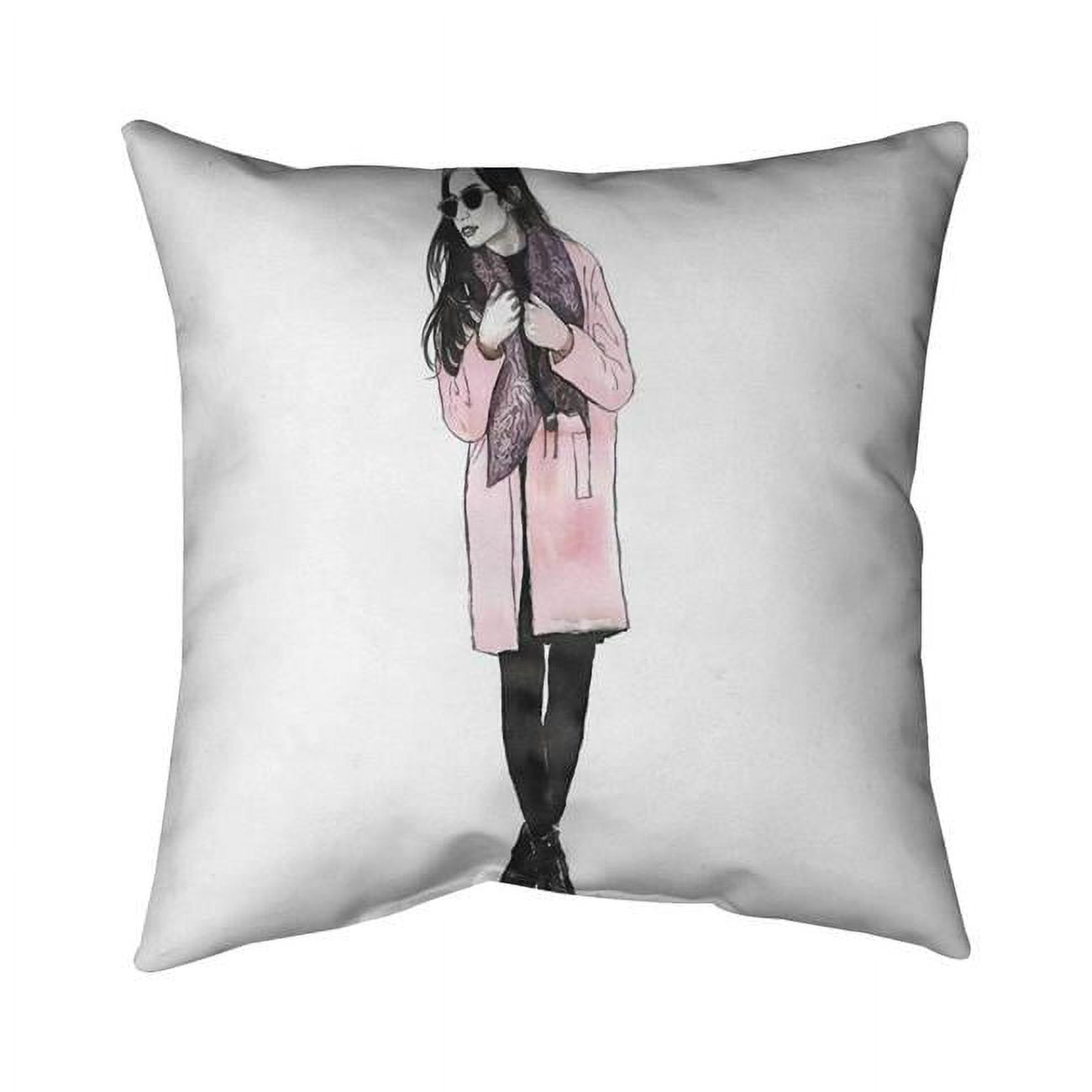 18 x 18 in. Woman Spring Look-Double Sided Print Indoor Pillow