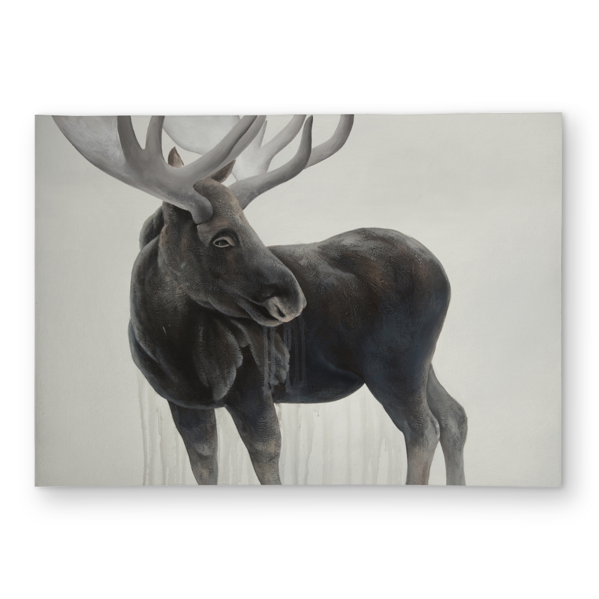C1ROAR57FMJJHS 5 x 7 ft. Bull Moose Deer Beige Outdoor Area Rug for Home Decor - Rectangle