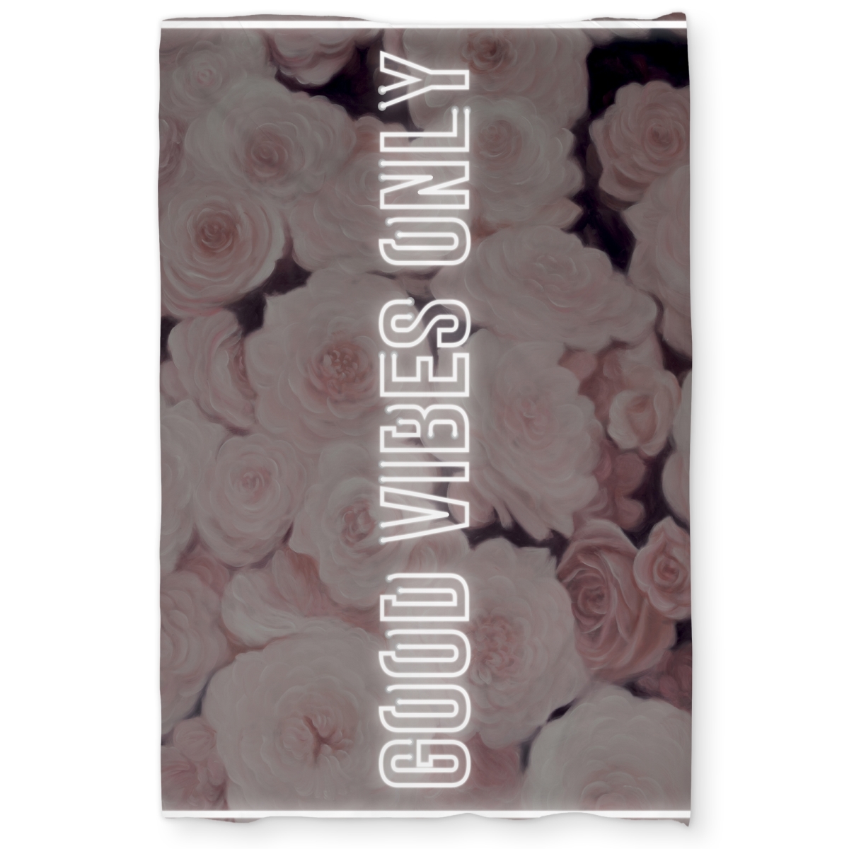C1DCTXLW3SMTE0 Twin Extra Long Good Vibes Only - Roses Modern Duvet Cover - Home Decor