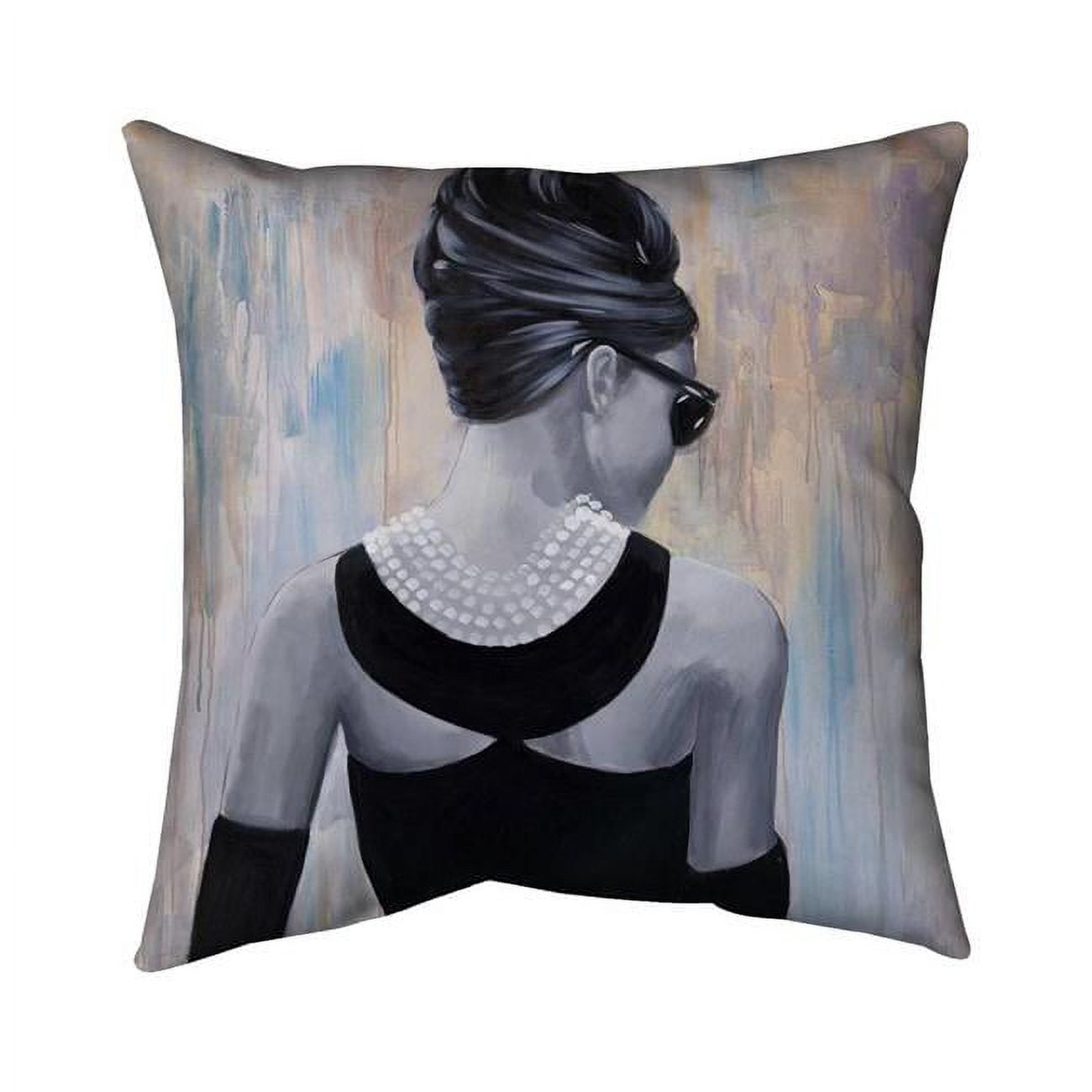 18 x 18 in. Actress Audrey Hepburn-Double Sided Print Indoor Pillow