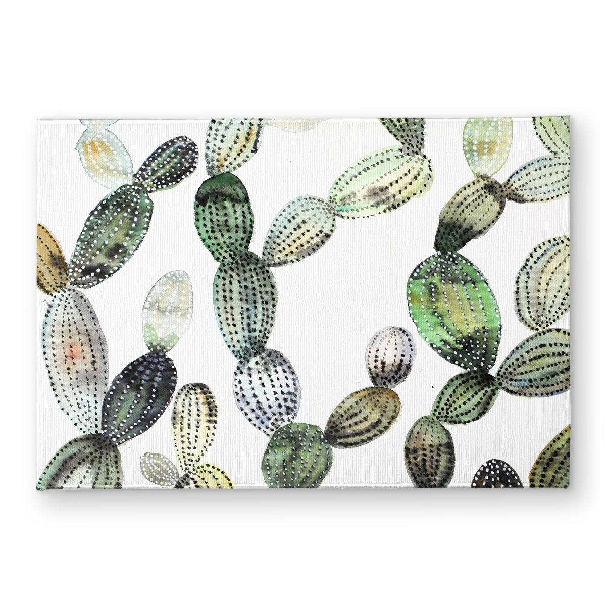 CODM17246L5PWH 17 x 24 in. Pattern Opuntia Cactus Door Mat - Exotic Floral Home Decor