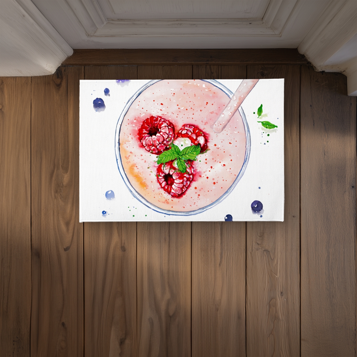 CODM17241VX5T5 17 x 24 in. Strawberry & Raspberry Smoothie Mat - Indoor Outdoor Decor
