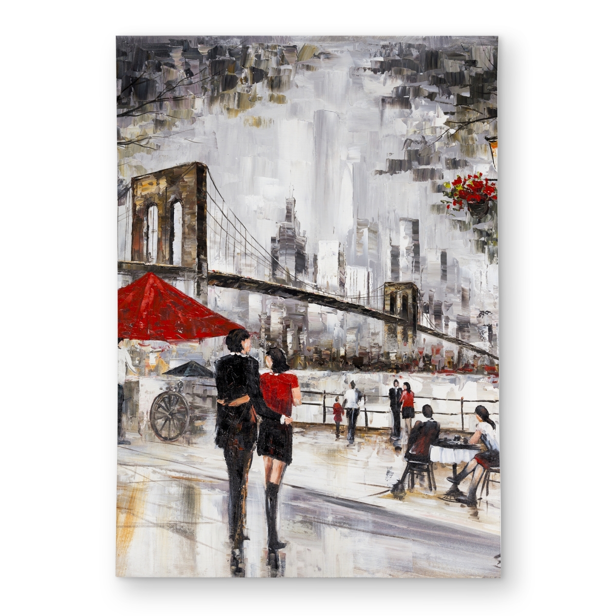C1ROAR57UJ0DBL 5 x 7 ft. Couple in   York City Rug - Romantic Red Outdoor Decor - Rectangle