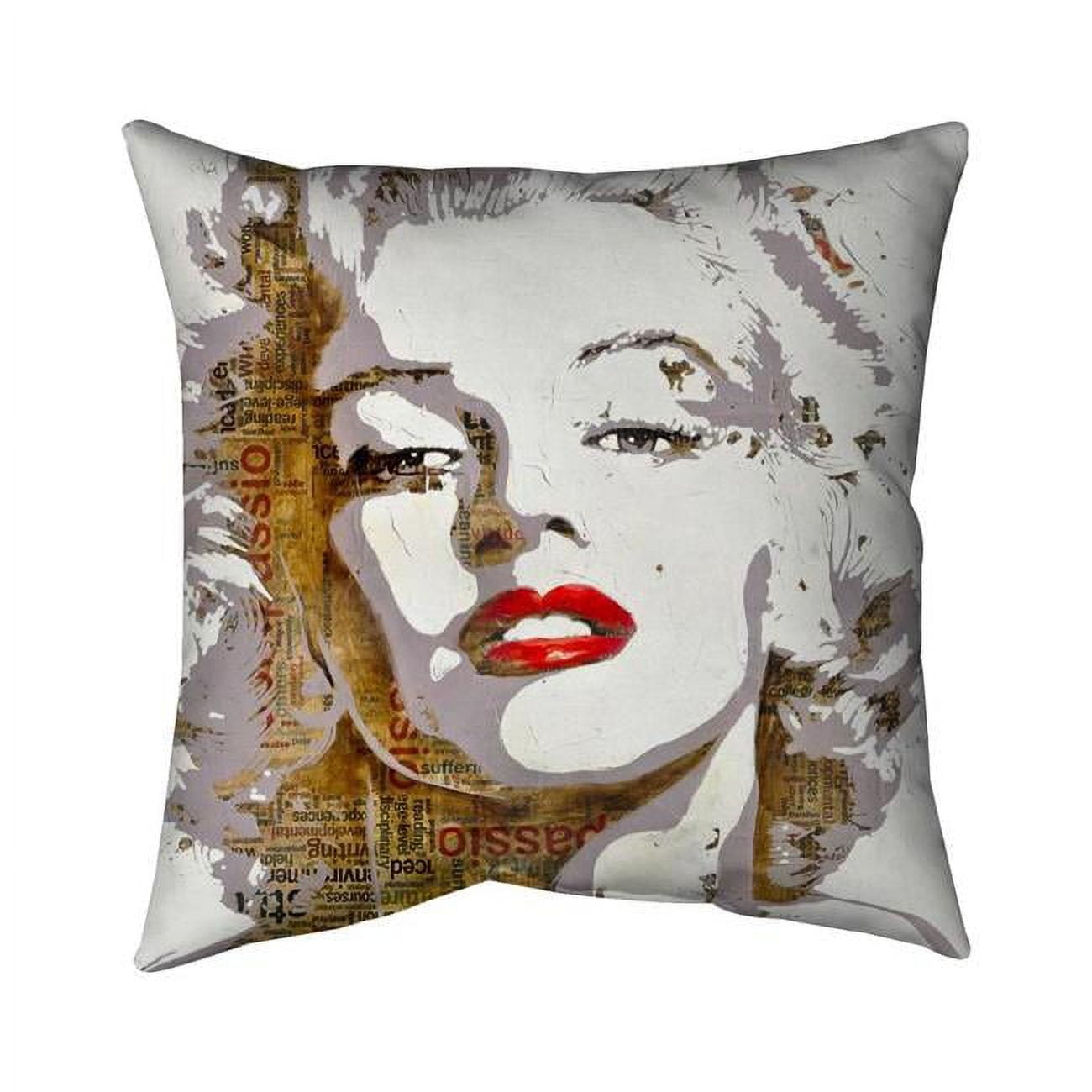 18 x 18 in. Marilyn Monroe with Typography-Double Sided Print Indoor Pillow