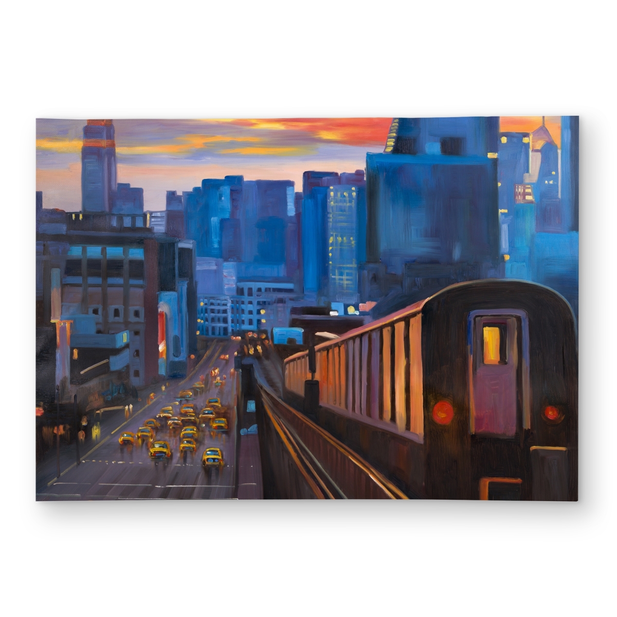 C1ROAR57QCHYI2 5 x 7 ft. Subway Contemporary Orange Outdoor Area Rug -   York City - Rectangle