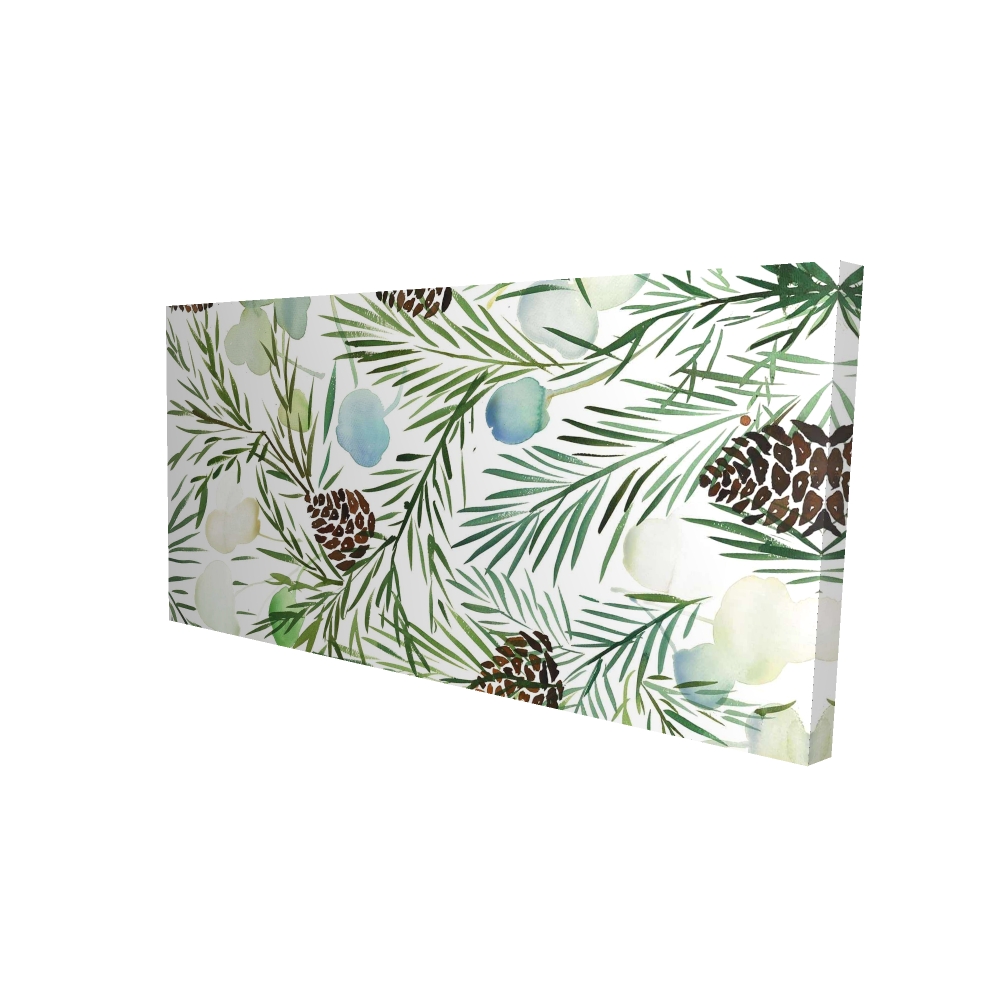 2080-2448-HO8 24 x 48 in. Pine Cone Pattern - Illustrative Living Room Canvas Decor