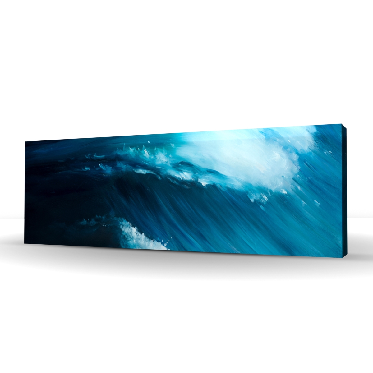 C1RC2060M53JLS 20 x 60 in. Unleashed Sea - White Canvas Art for Home Decor - Elegant Wall Art