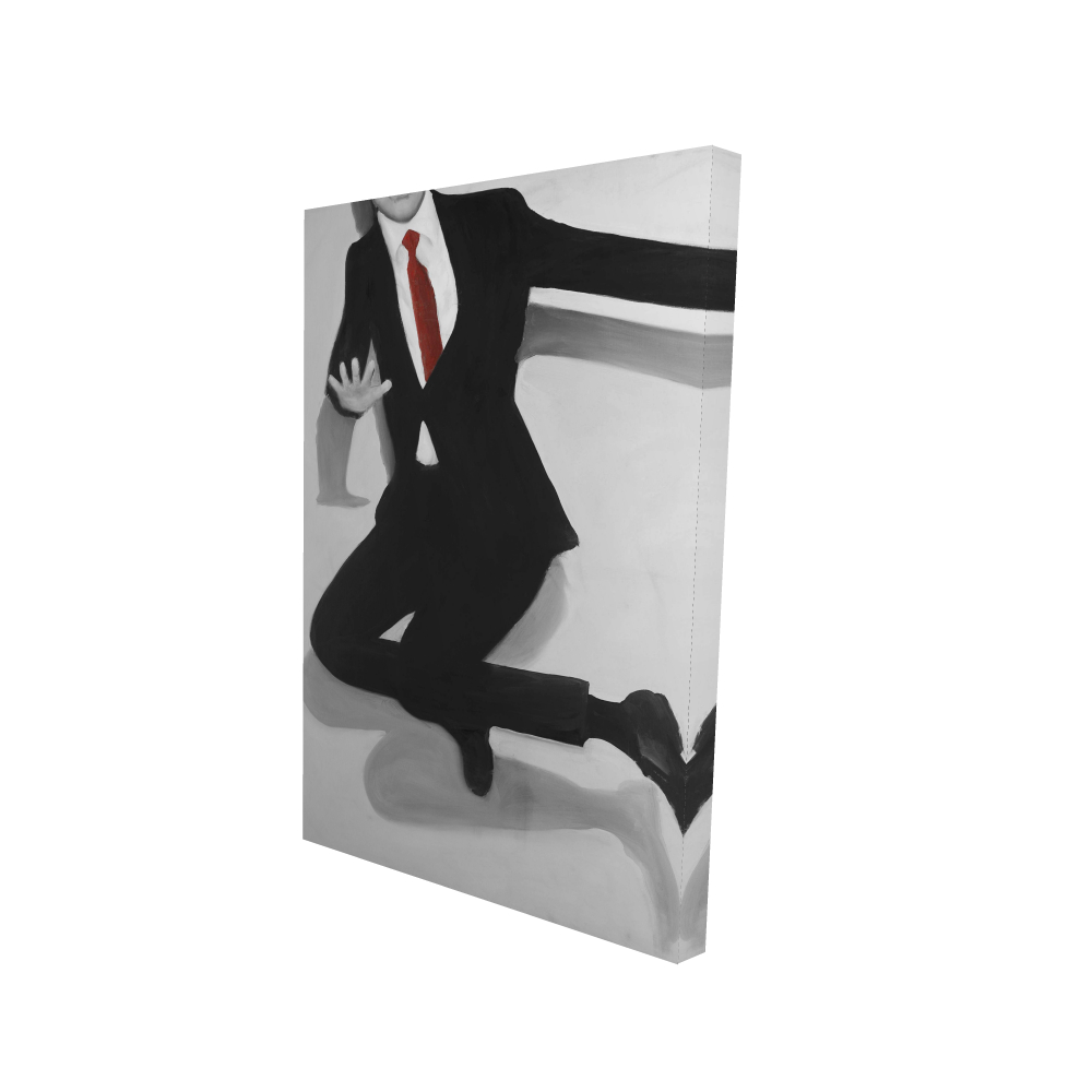 2080-3624-FA9 24 x 36 in. Classical Jumping Man - Figurative Clothes Canvas for Decor