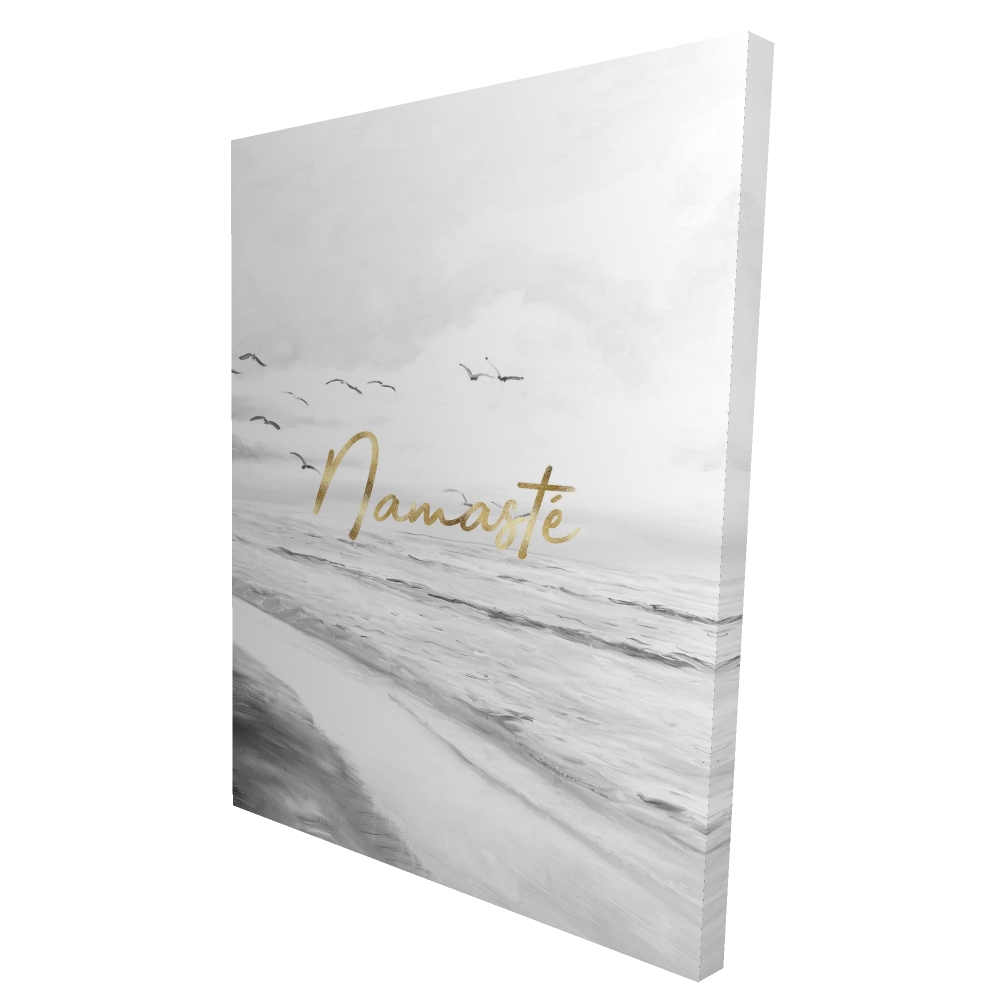 2080-4836-QU22 36 x 48 in. Namaste - Pattern Gold Canvas for Elegant Home Decor