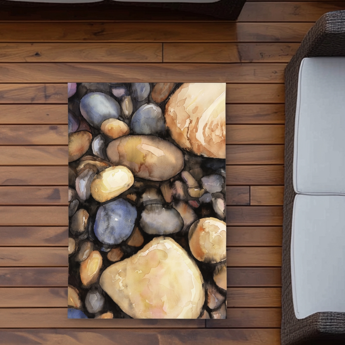 C1ROAR23RVZVMF 2 x 3 ft. Small Pebbles Still Life Hygge Outdoor Area Rug for Home Decor - Rectangle