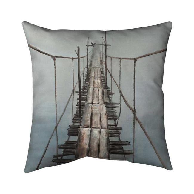 18 x 18 in. Old Abandoned Bridge-Double Sided Print Indoor Pillow