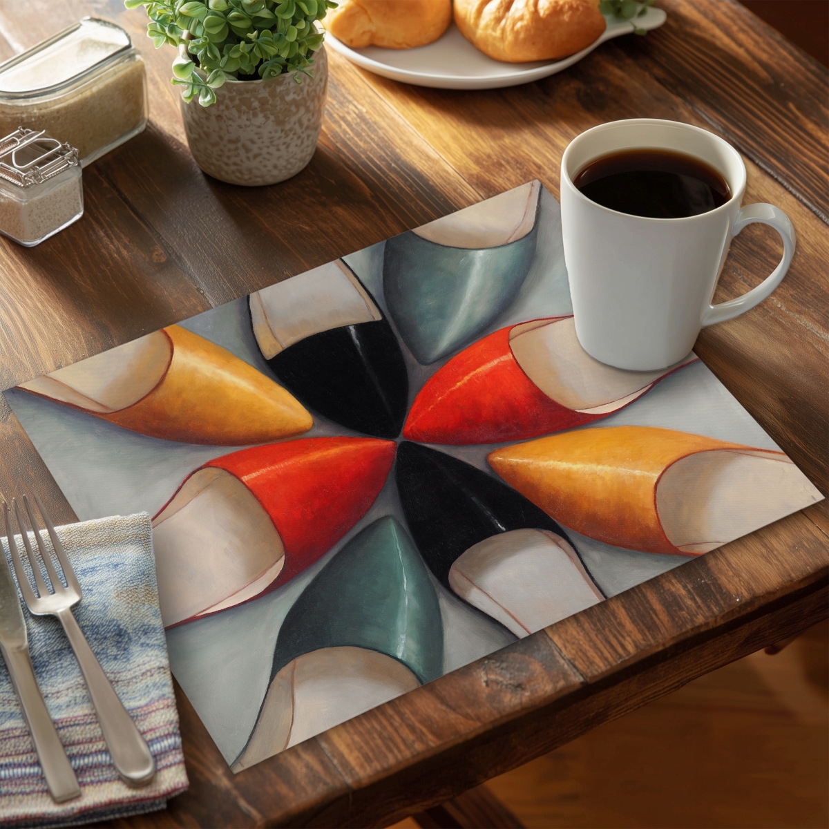 Picture of Begin Home Decor C4PP1418FRZSIY 14 x 18 in. Women Shoes - Stylish Polyester Placemats for Home Decor - Set of 4