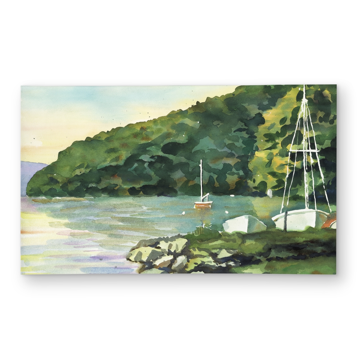 C1ROAR35AOAD4K 3 x 5 ft. Sailboat Day - Green Landscapes Outdoor Area Rug for Home Decor - Rectangle