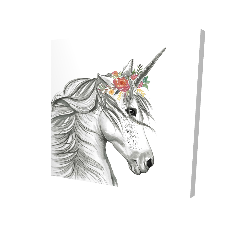 2080-3636-CH12 36 x 36 in. Magic Unicorn - Animals Illustrative Canvas for Home Decor