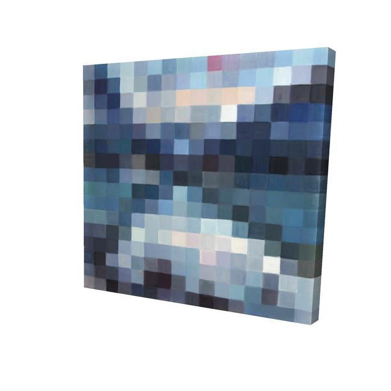 16 x 16 in. Pixelated Mountainous Landscape-Print on Canvas