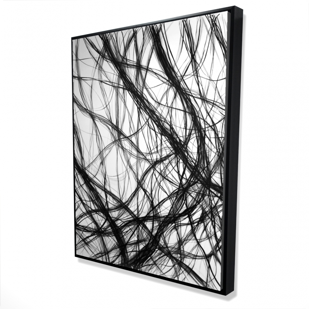 2081-4836-AB97 36 x 48 in. Connection - Minimalist Framed Canvas for Man Cave Decor