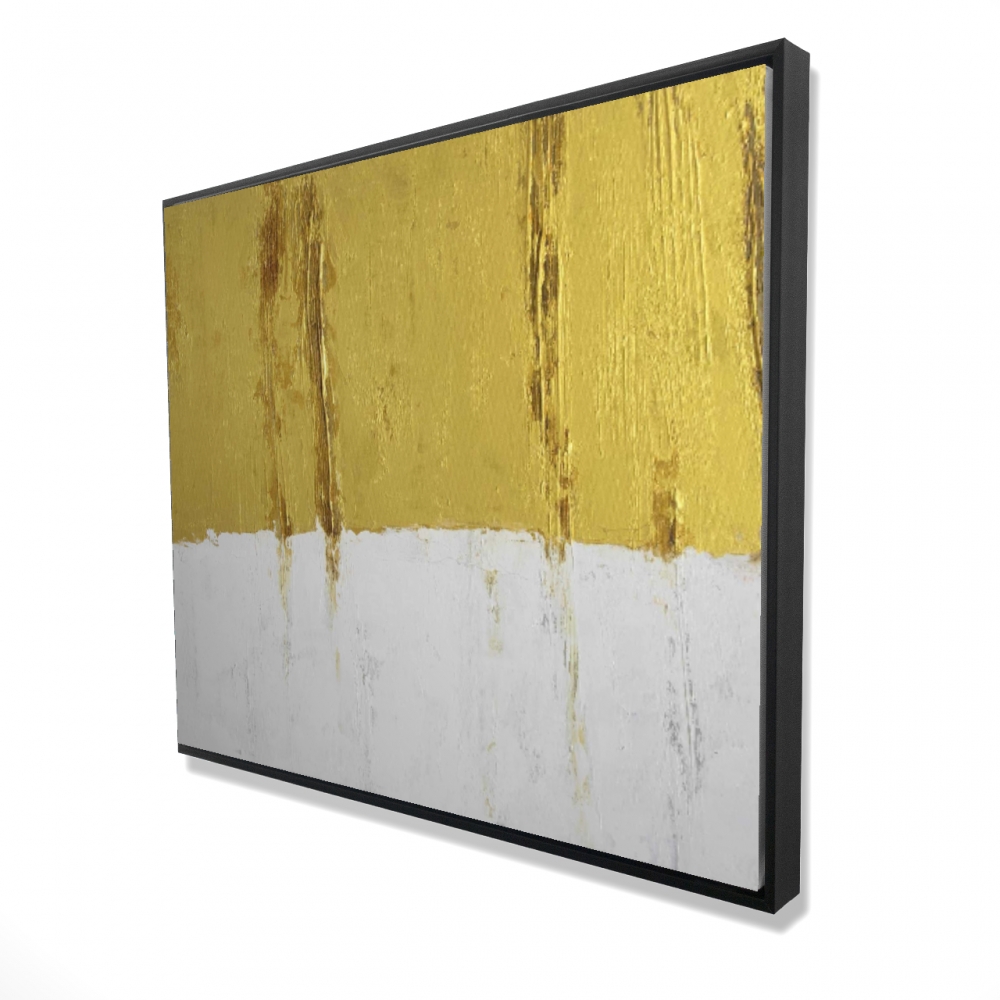 2081-4860-AB80 48 x 60 in. Golden Stripe - Abstract Pattern Framed Canvas for Home Decor