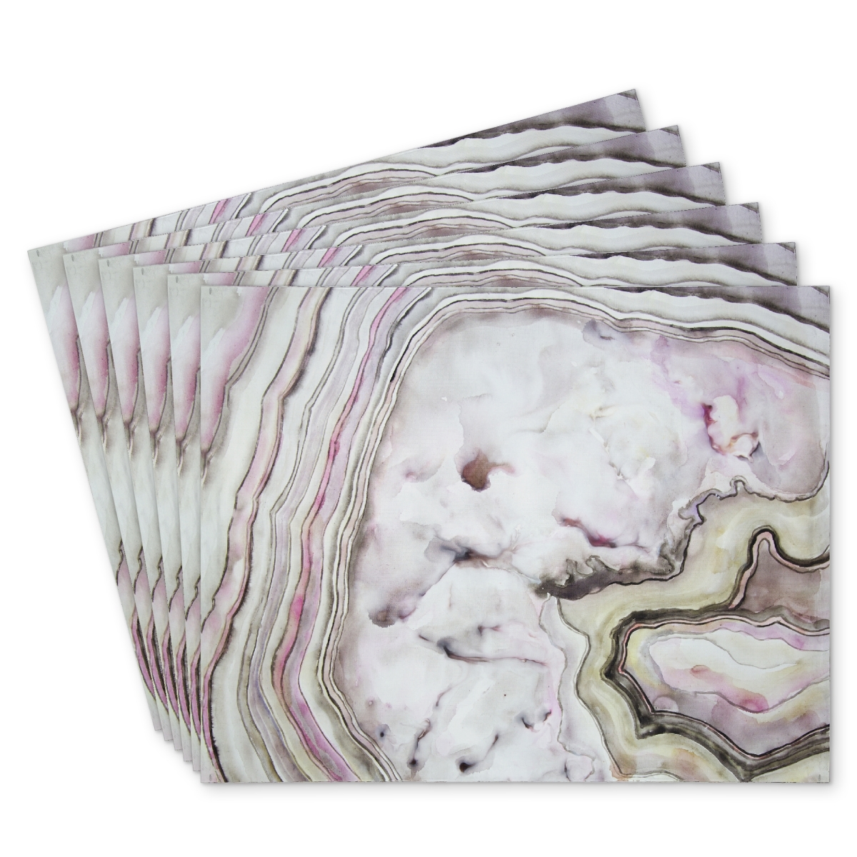 Picture of Begin Home Decor C6PP1418JW1TN3 14 x 18 in. Agate Polyester Placemat - Stylish Home Decor Accent - Set of 6