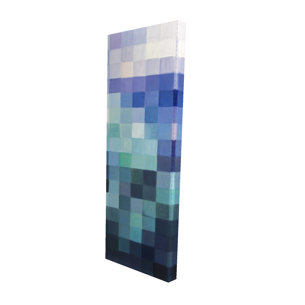 2080-6020-MI103 20 x 60 in. Pixelized Landscape - Blue Canvas Home Decor - Art for Walls