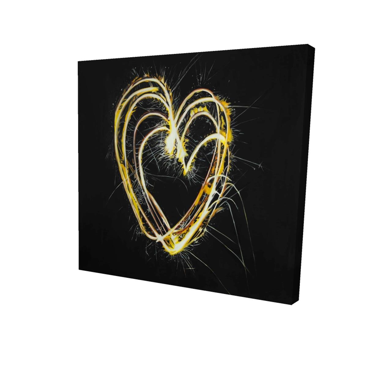 2080-1616-MI107 16 x 16 in. Fireworks Heart-Print on Canvas