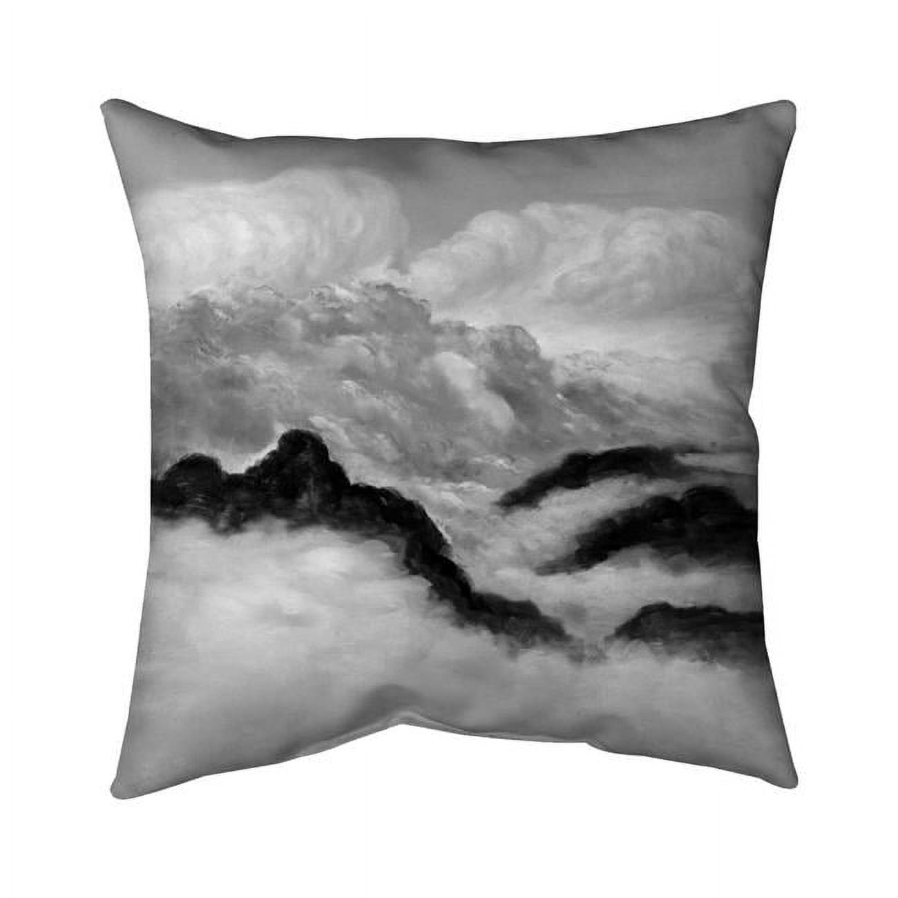 18 x 18 in. Grey Clouds-Double Sided Print Indoor Pillow