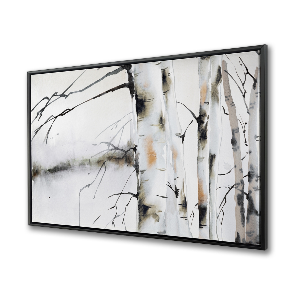 C1FC36482P1UEQ 36 x 48 in. Winter Birches - Framed Canvas Office Trees for Home Decor