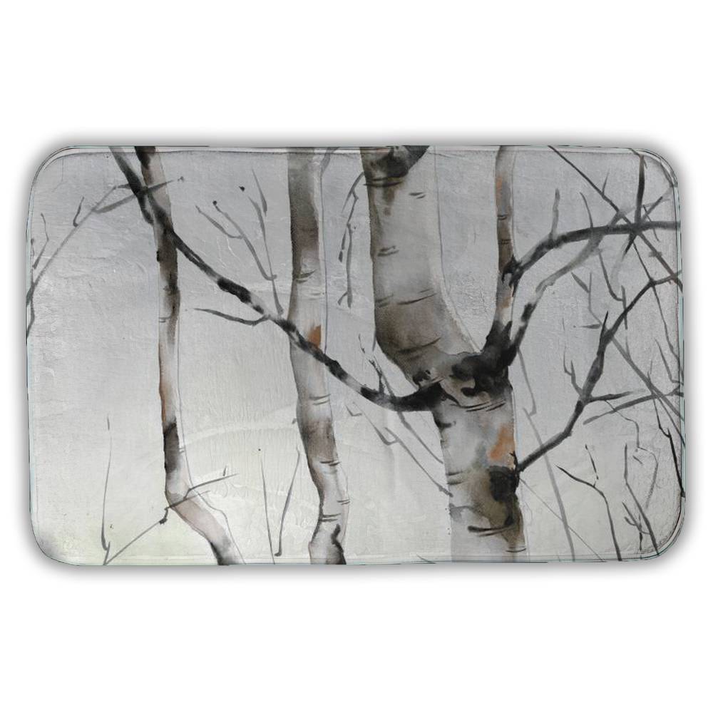 5930-2134-LA133-1 21 x 34 in. Three Birches Trees Bath Mat - Office Trees Home Decor
