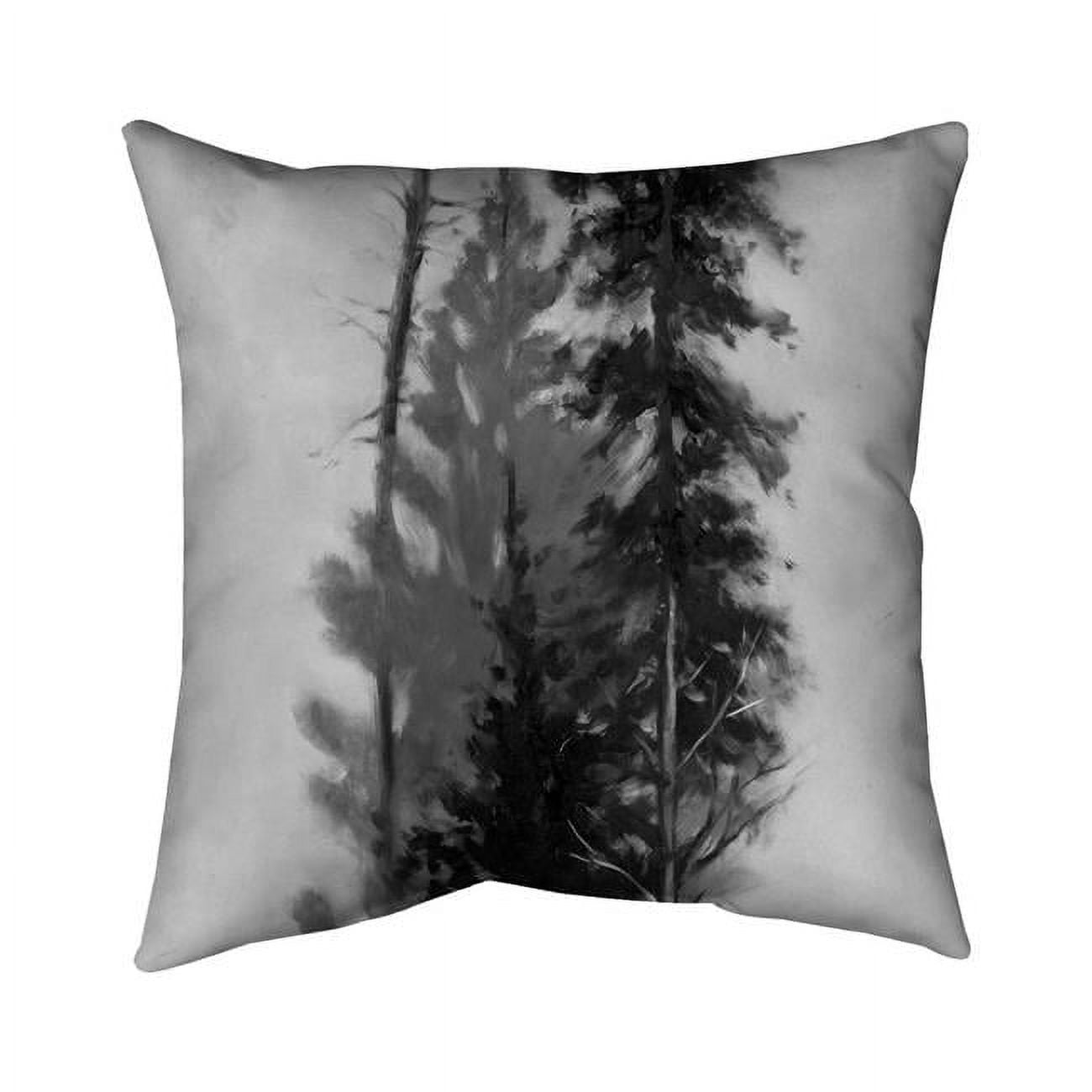 18 x 18 in. Silhouette of Trees-Double Sided Print Indoor Pillow