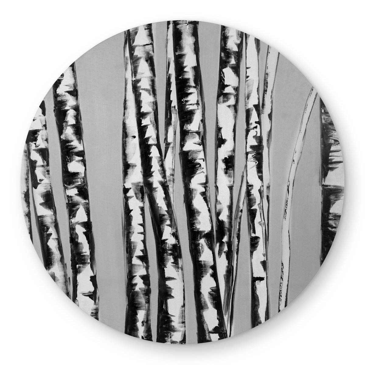 C1COAR55E2H3YJ 5 x 5 ft. Birches Intersecting - Contemporary Round Outdoor Area Rug