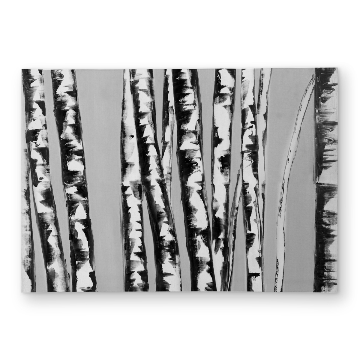 C1ROAR57XDKJER 5 x 7 ft. Birches Intersecting - Gray Trees Outdoor Area Rug for Home Decor - Rectangle