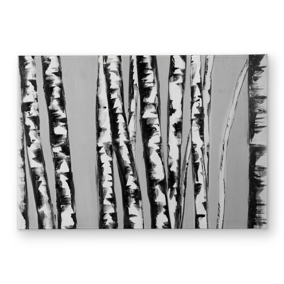 CODM1724Z24L1H 17 x 24 in. Birches Intersecting Door Mat - Black Trees for Home Decor