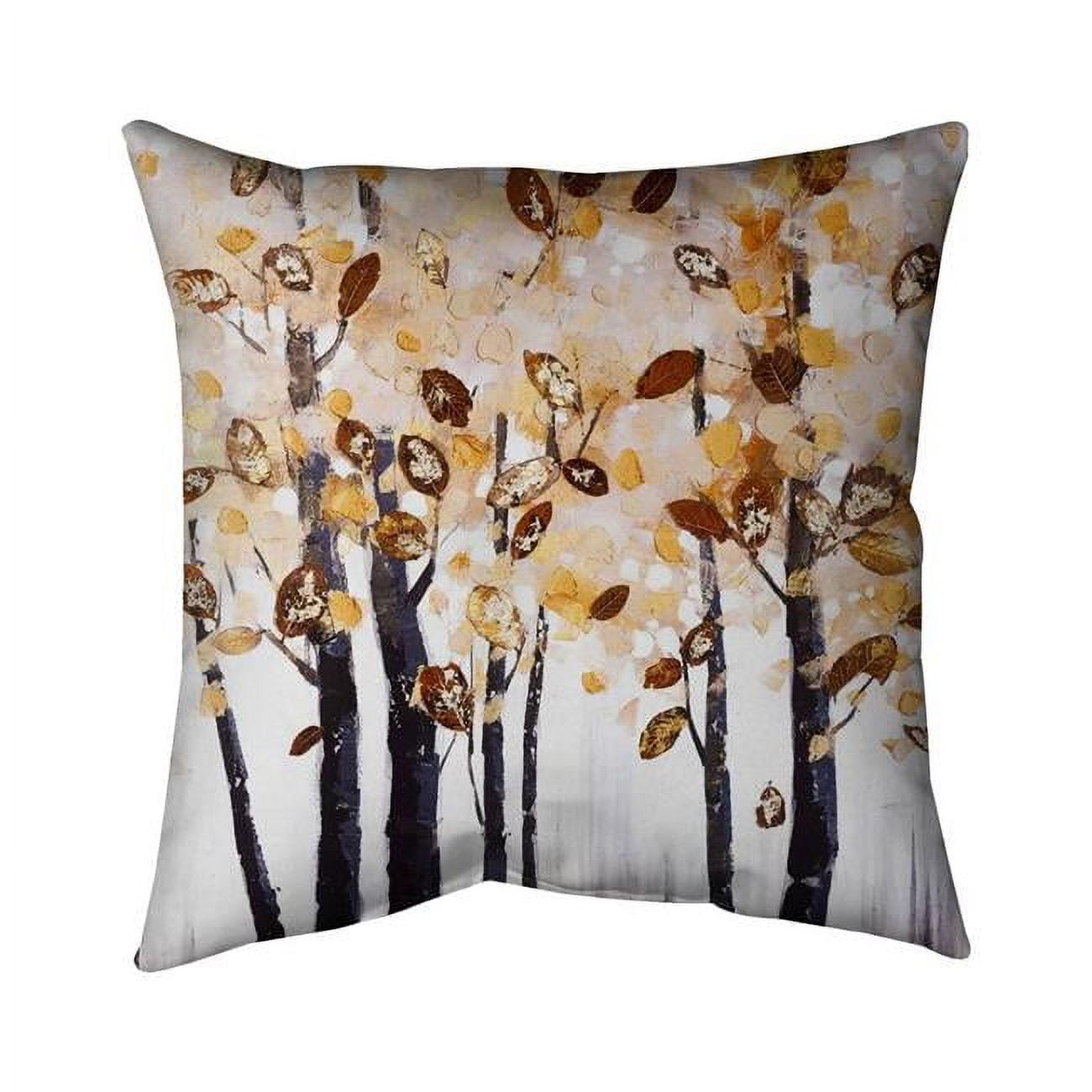 18 x 18 in. Texturized Leaves Trees-Double Sided Print Indoor Pillow