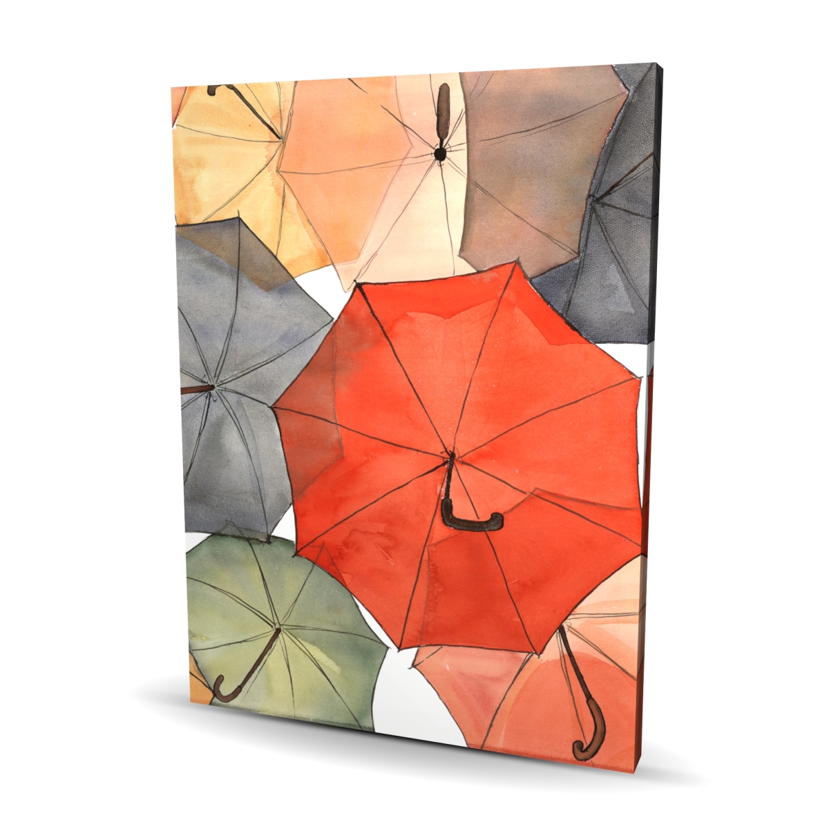 C1RC3648N74KA3 36 x 48 in. The Umbrellas of Petit Champlain - Orange Object Canvas Art