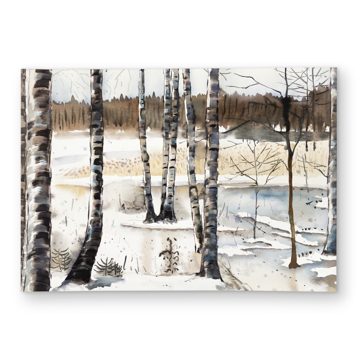 C1ROAR57UJIBYX 5 x 7 ft. Winter Swamp - Snow Beige Outdoor Area Rug for Home Decor - Rectangle