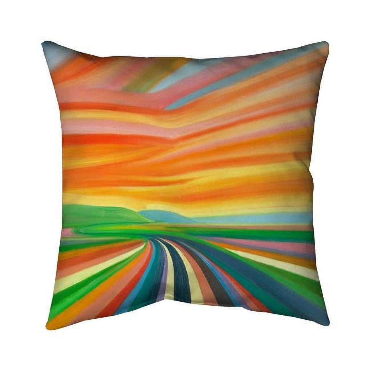 18 x 18 in. Colorful Road-Double Sided Print Indoor Pillow