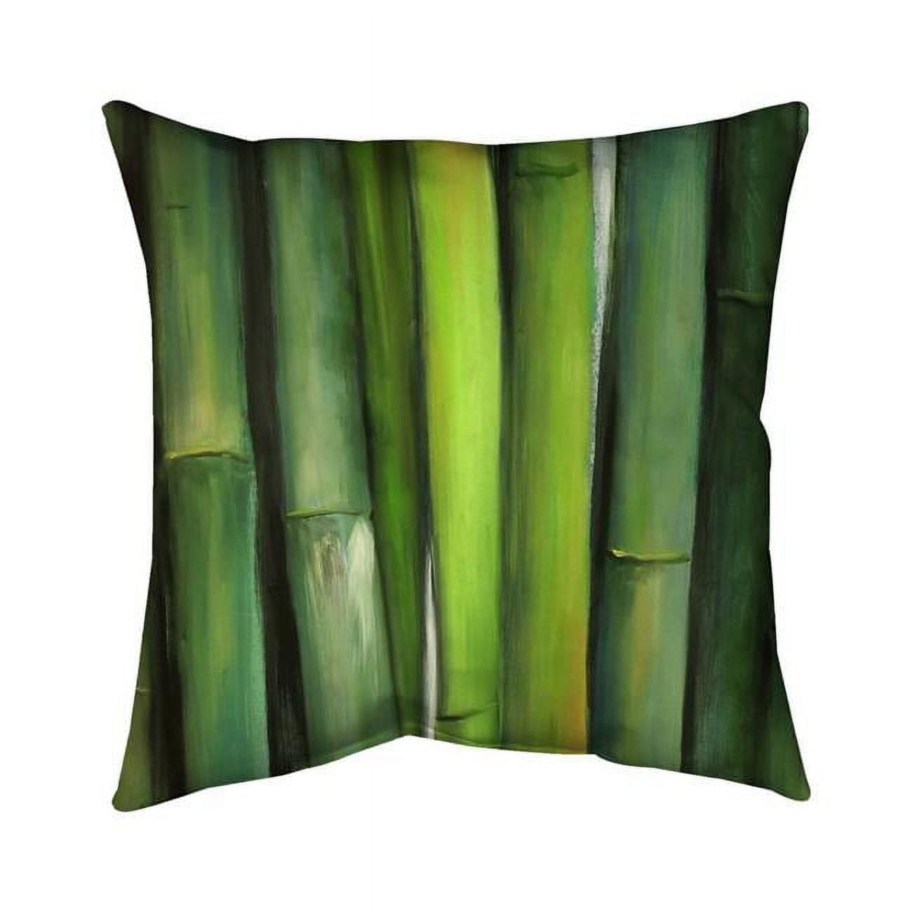 18 x 18 in. Green Bamboo-Double Sided Print Indoor Pillow