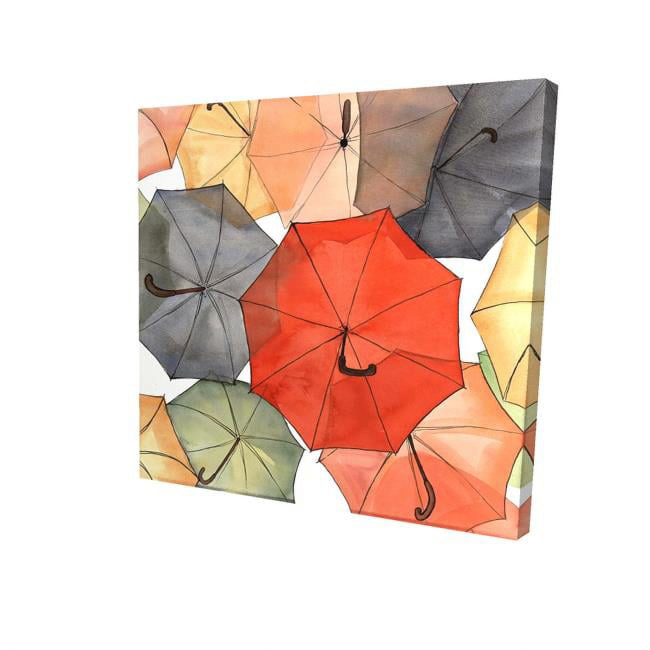 16 x 16 in. The Umbrellas of Petit Champlain-Print on Canvas
