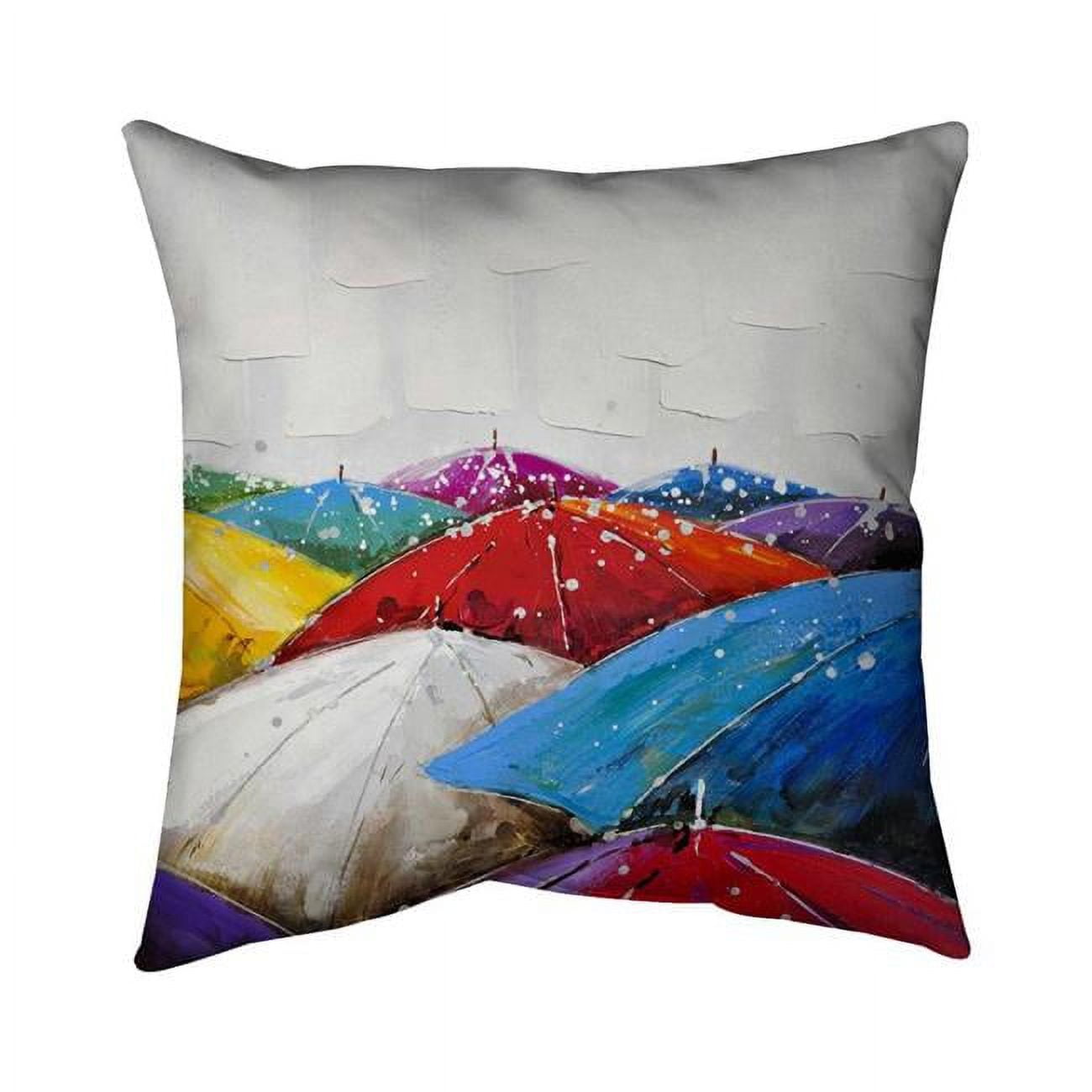 18 x 18 in. Colorful Umbrellas-Double Sided Print Indoor Pillow