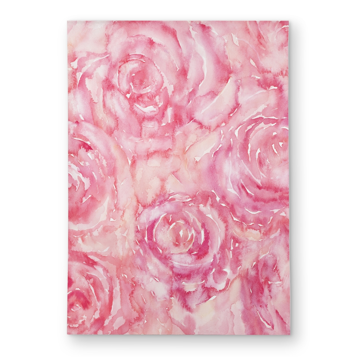 C1ROAR57UFHUL3 5 x 7 ft. Roses in Watercolor - Romantic Pink Outdoor Area Rug - Rectangle