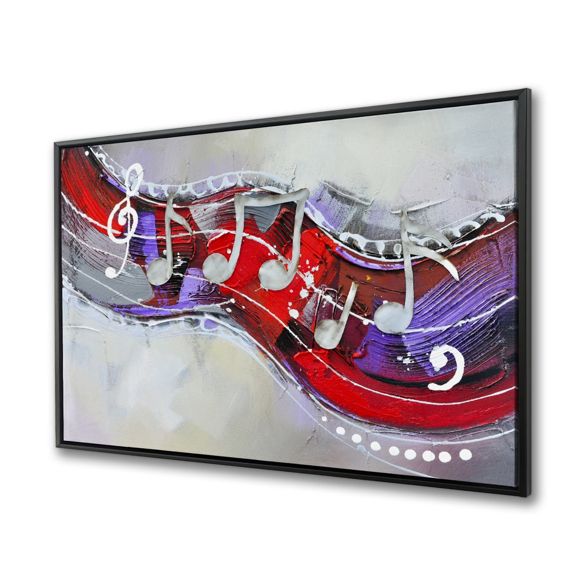 C1FC3648NYSOHB 36 x 48 in. Symphony - Red Contemporary Framed Canvas for Home Decor