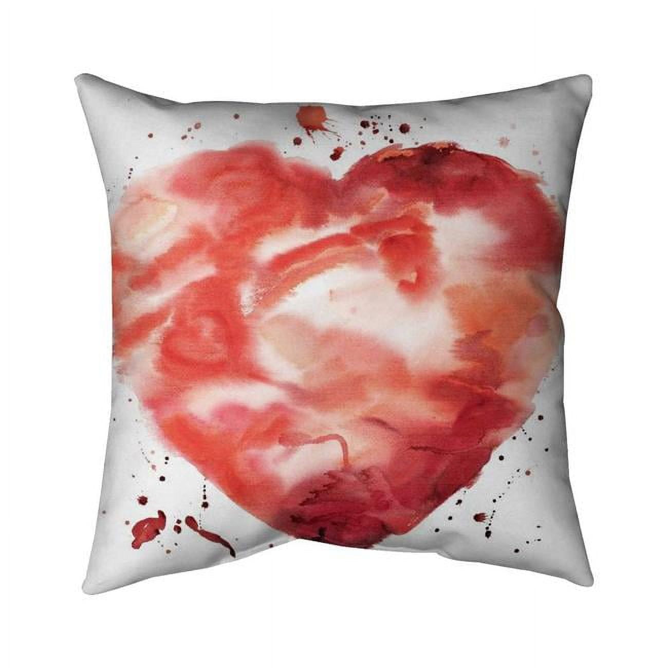 18 x 18 in. Big Heart-Double Sided Print Indoor Pillow