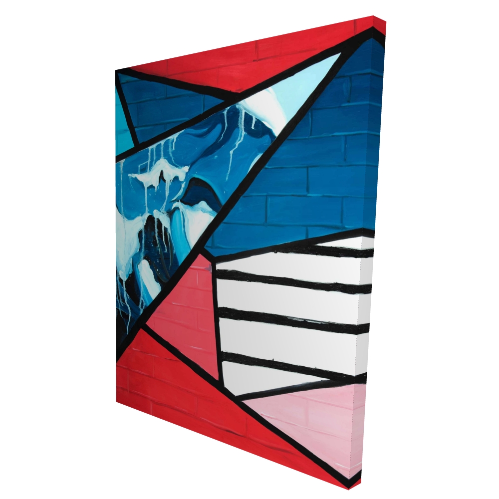 2080-4836-AB75 36 x 48 in. Diagonal Unity - Office Pattern Canvas for Home Decor