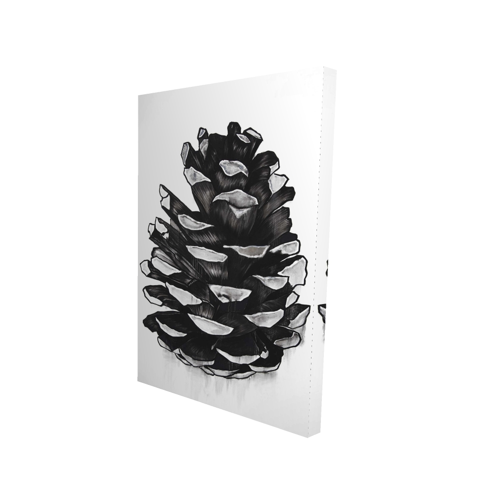 2080-3624-MI99 24 x 36 in. Pine Cone - Rustic Gray Canvas Home Decor Wall Art
