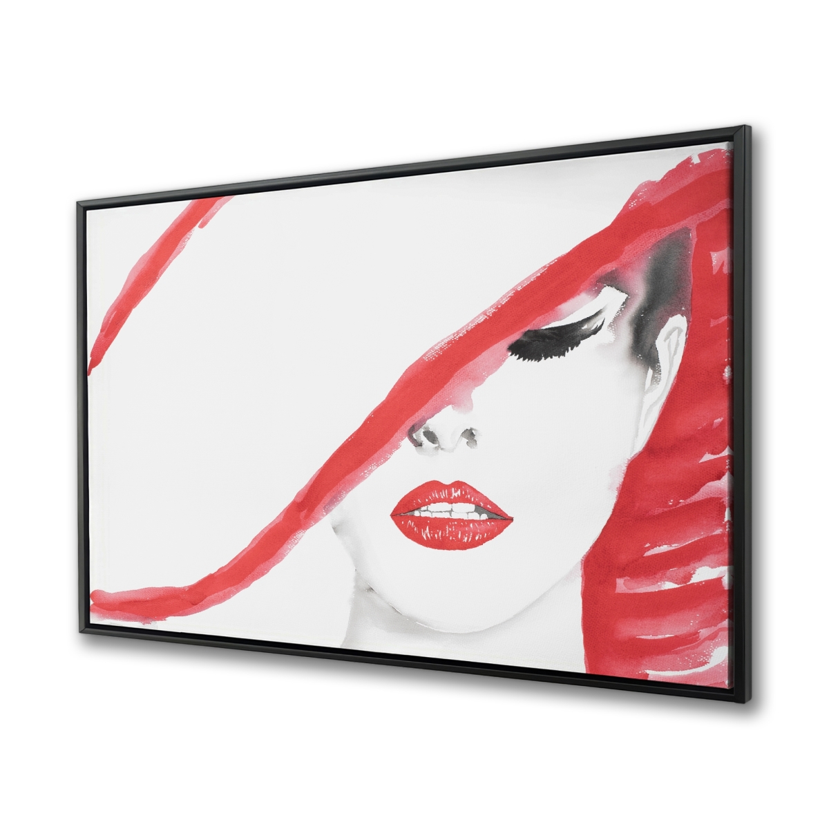 C1FC36485BV6S1 36 x 48 in. Woman with a Summer Hat - Framed Canvas Home Decor Art