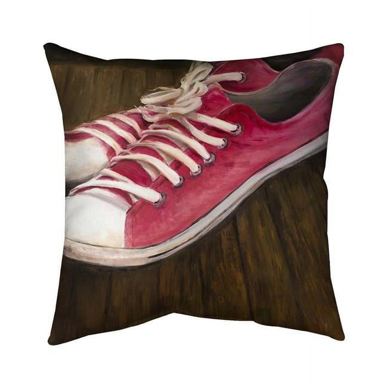18 x 18 in. Pink Sneakers-Double Sided Print Indoor Pillow