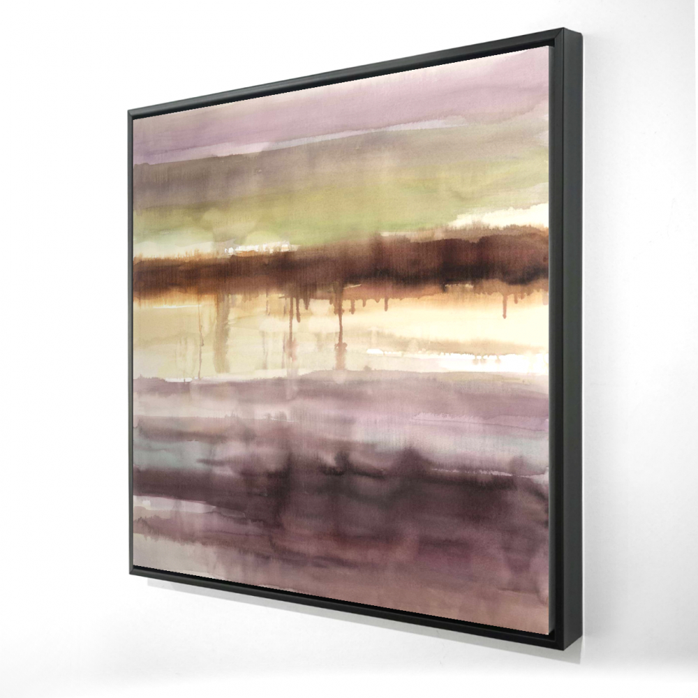 2081-3636-AB81 36 x 36 in. Stripes - Illustrative Abstract Framed Canvas for Home Decor