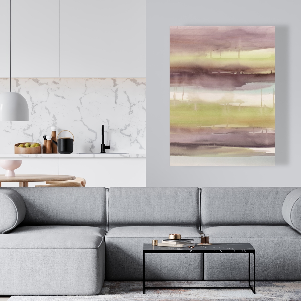 C1RC3648Z3RU18 36 x 48 in. Beautiful Stripes - Abstract Shapes Canvas for Home Decor