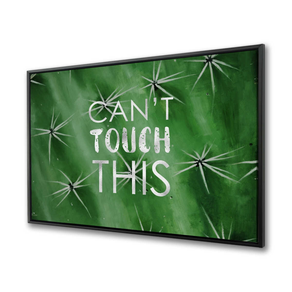 C1FC3648X2G45U 36 x 48 in. Can Not Touch This - Silver Botanical Framed Canvas - Home Decor